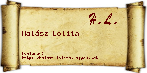 Halász Lolita névjegykártya